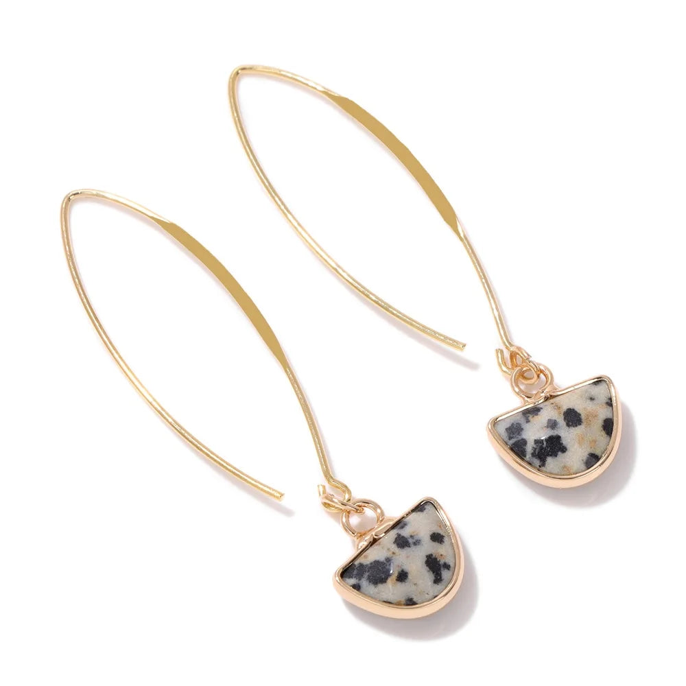 Crystal Faceted Teardrop Gold Earrings - Witchy wonder