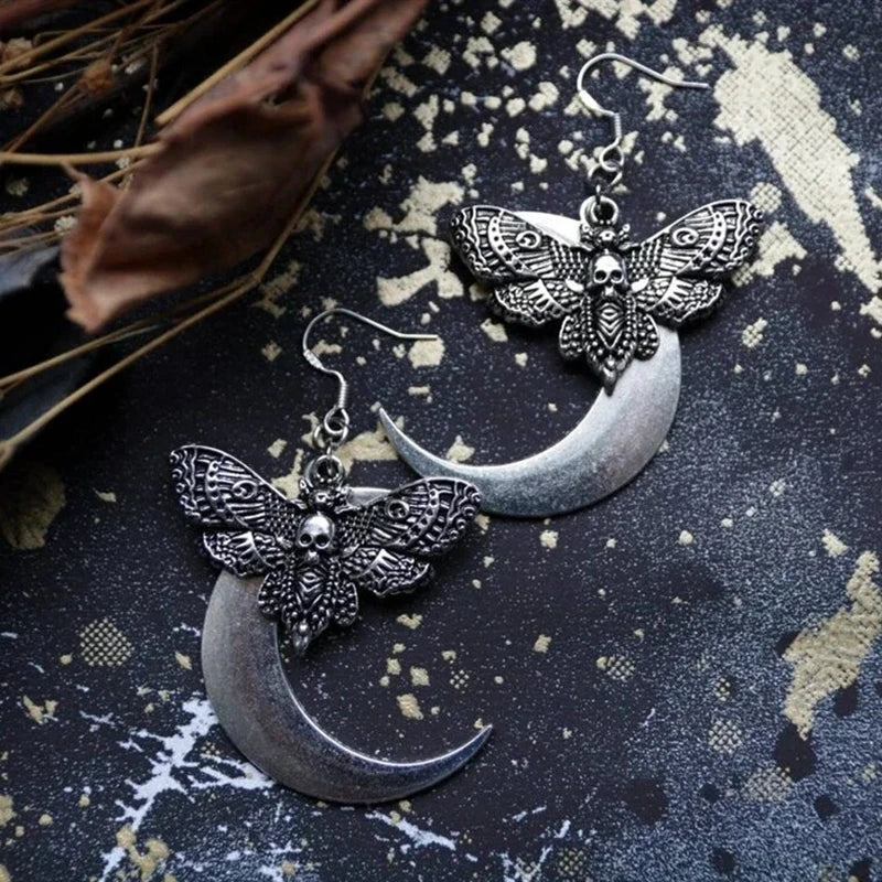 Death Moth Earrings - Witchy wonder