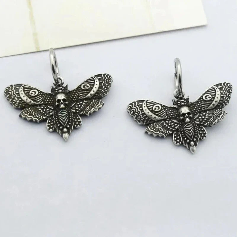 Death Moth Earrings - Witchy wonder