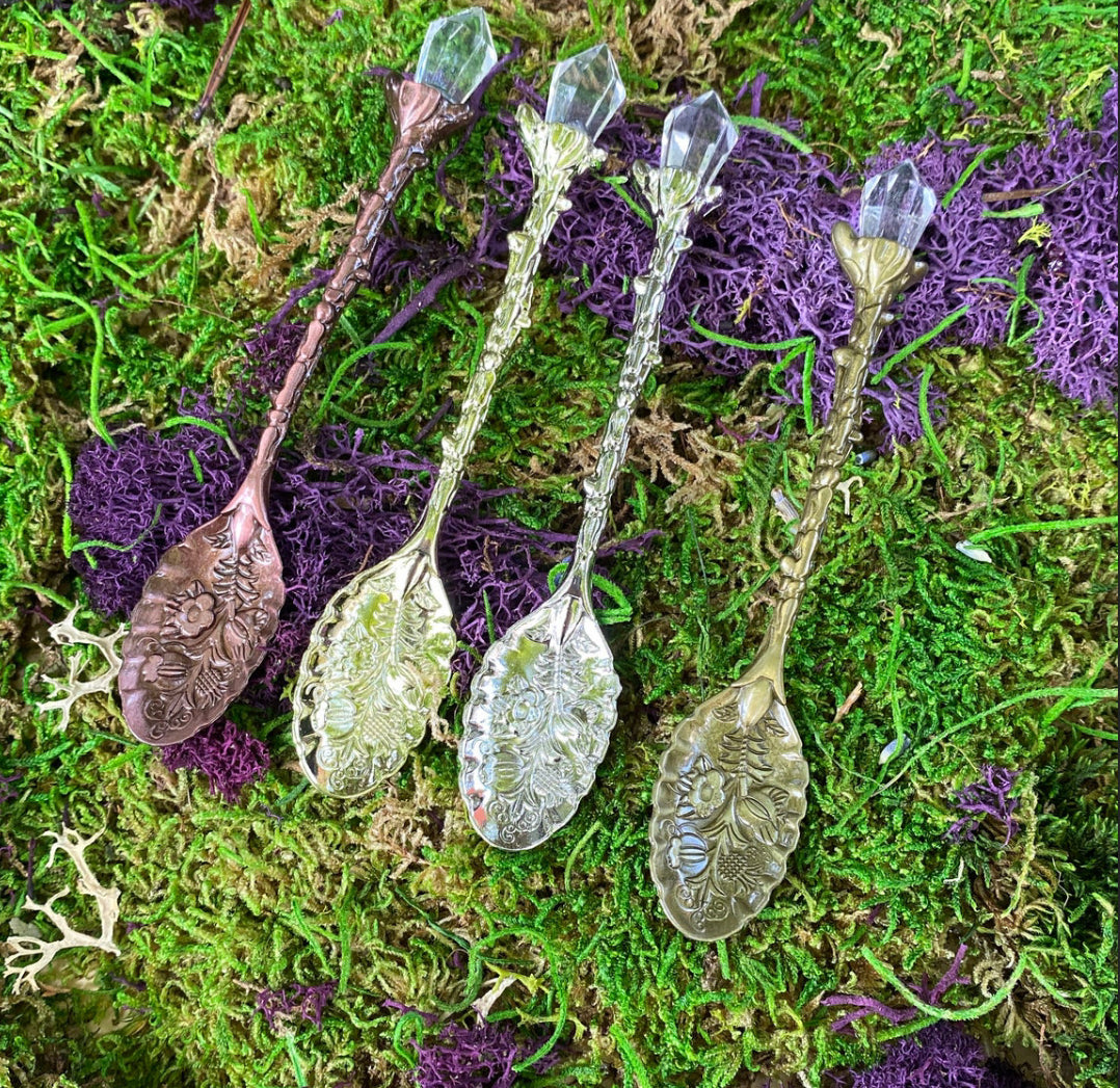 Clear Quartz Crystal Tea Spoons - Witchy wonder