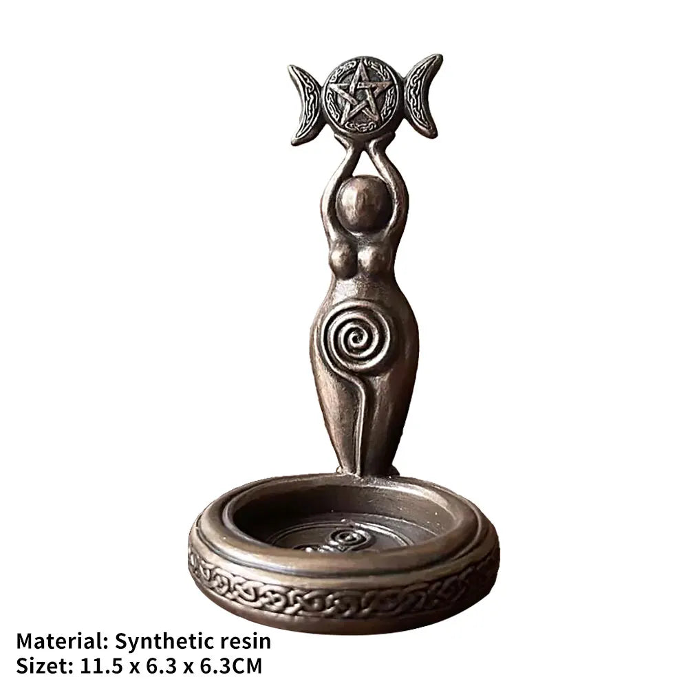 Goddess Triple Moon Candle Holder - Witchy wonder