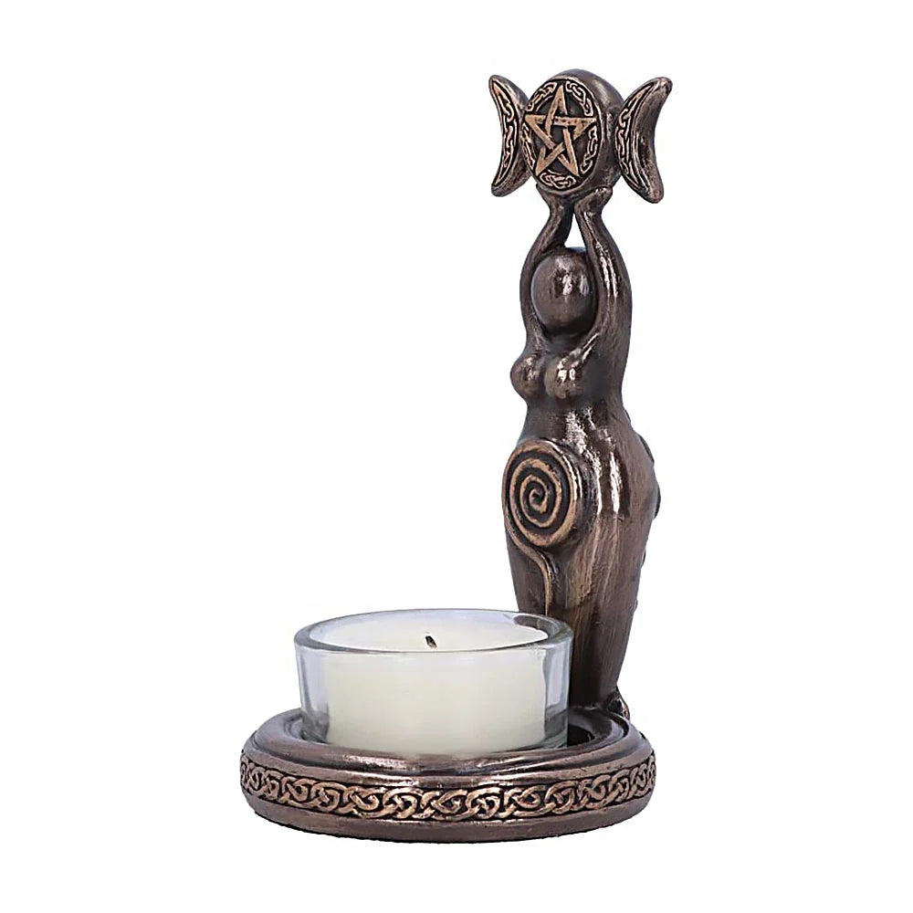 Goddess Triple Moon Candle Holder - Witchy wonder