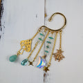 Gold Ear Cuff Charm Crystal Earrings - Witchy wonder
