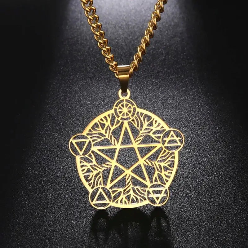 Pentacle Symbols Necklace - Witchy wonder