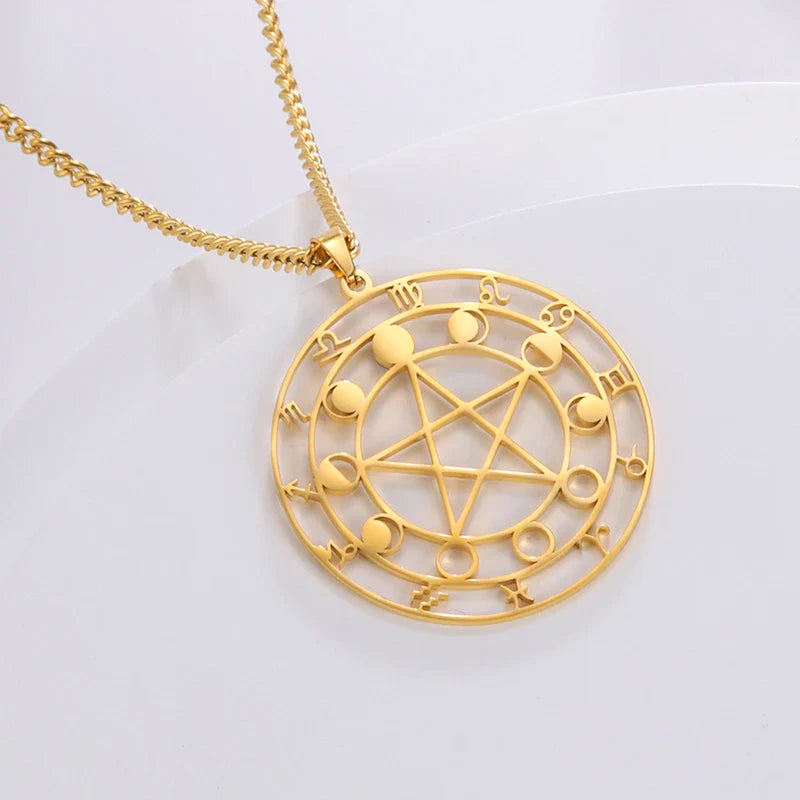 Pentacle Symbols Necklace - Witchy wonder