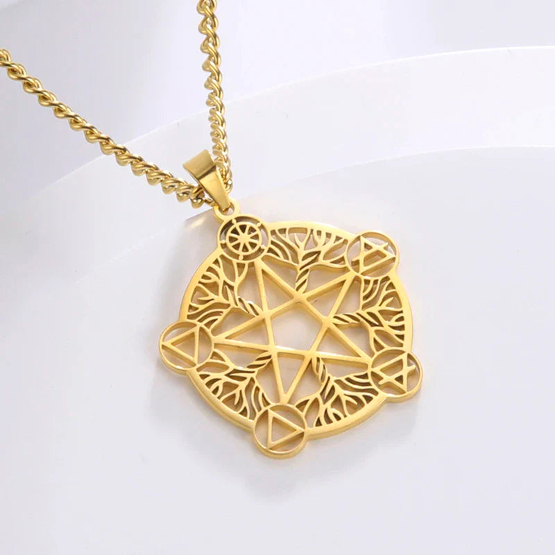 Pentacle Symbols Necklace - Witchy wonder