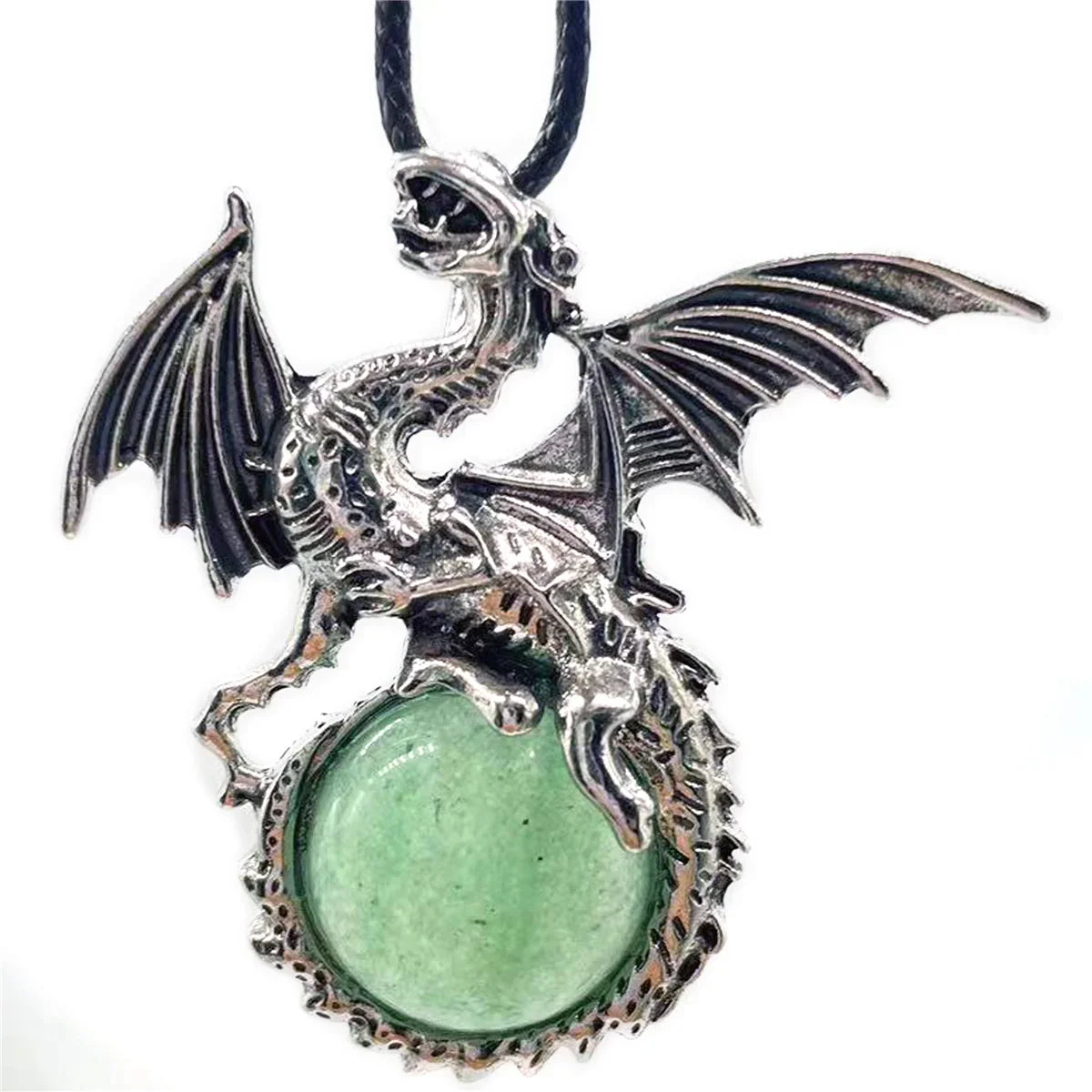 Crystal Circle Dragon Necklaces - Witchy wonder