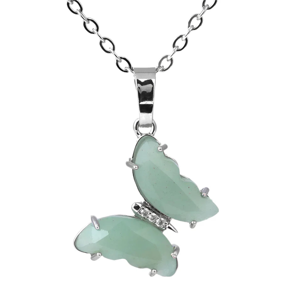 Crystal Butterfly Necklace & Ring - Witchy wonder