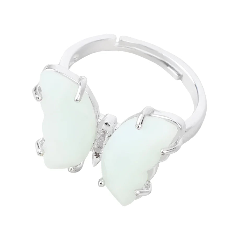 Crystal Butterfly Necklace & Ring - Witchy wonder