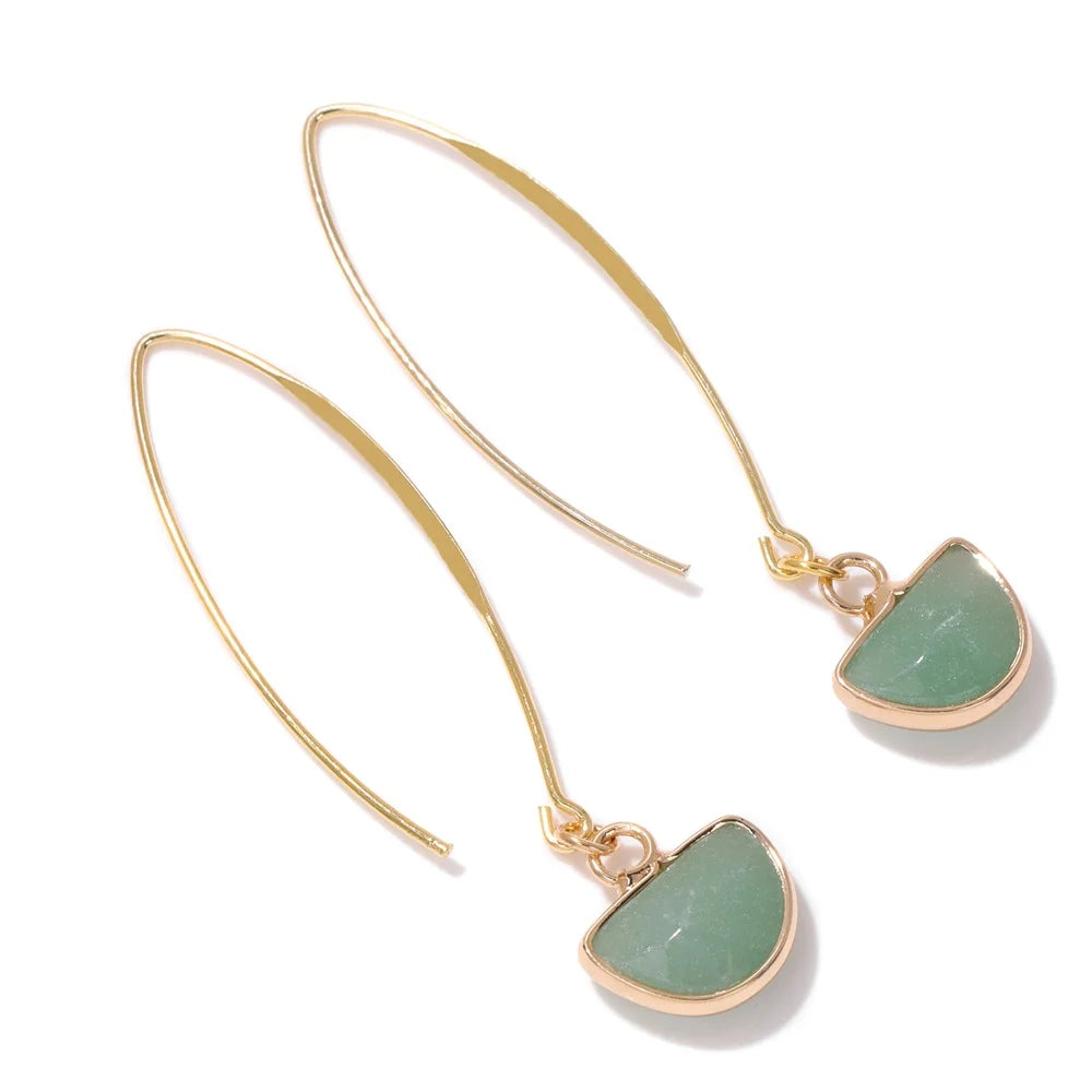 Crystal Faceted Teardrop Gold Earrings - Witchy wonder