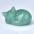 Crystal Sleeping Cat Statue - Witchy wonder