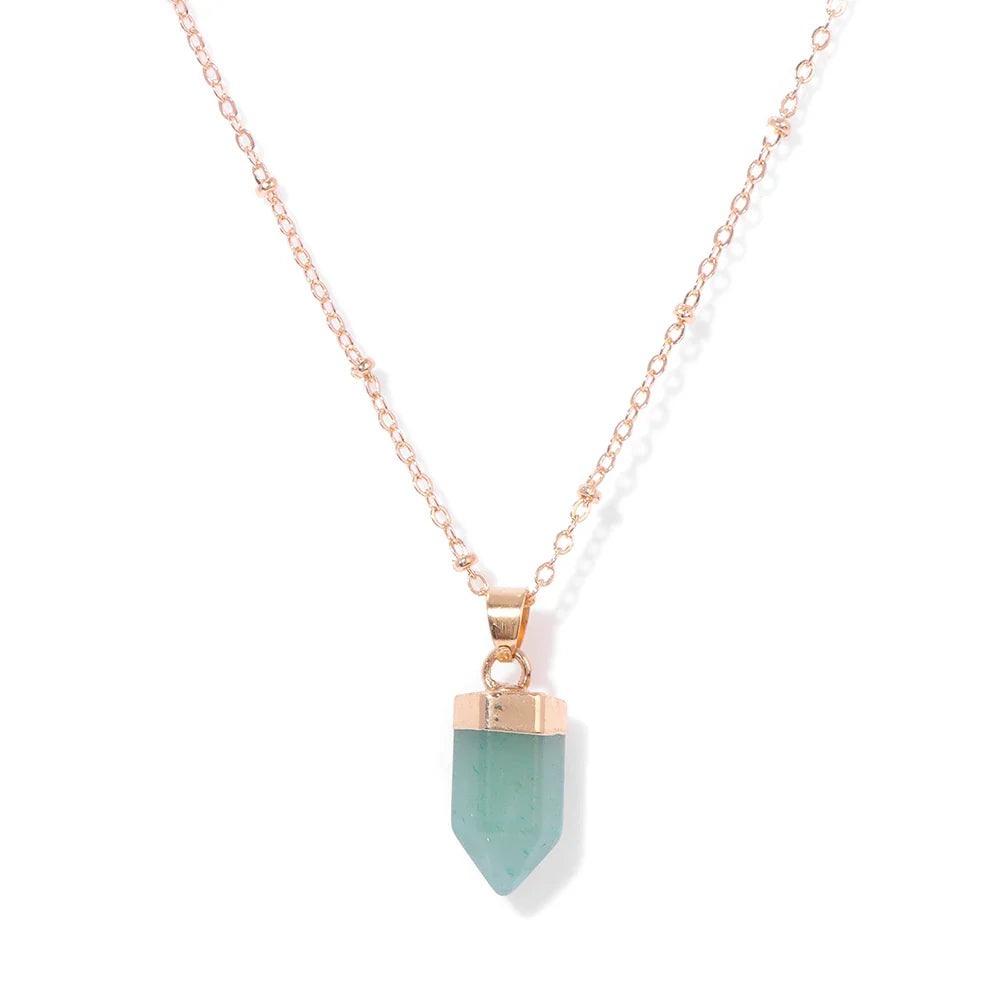 Crystal Point Gold Pendant Necklaces - Witchy wonder