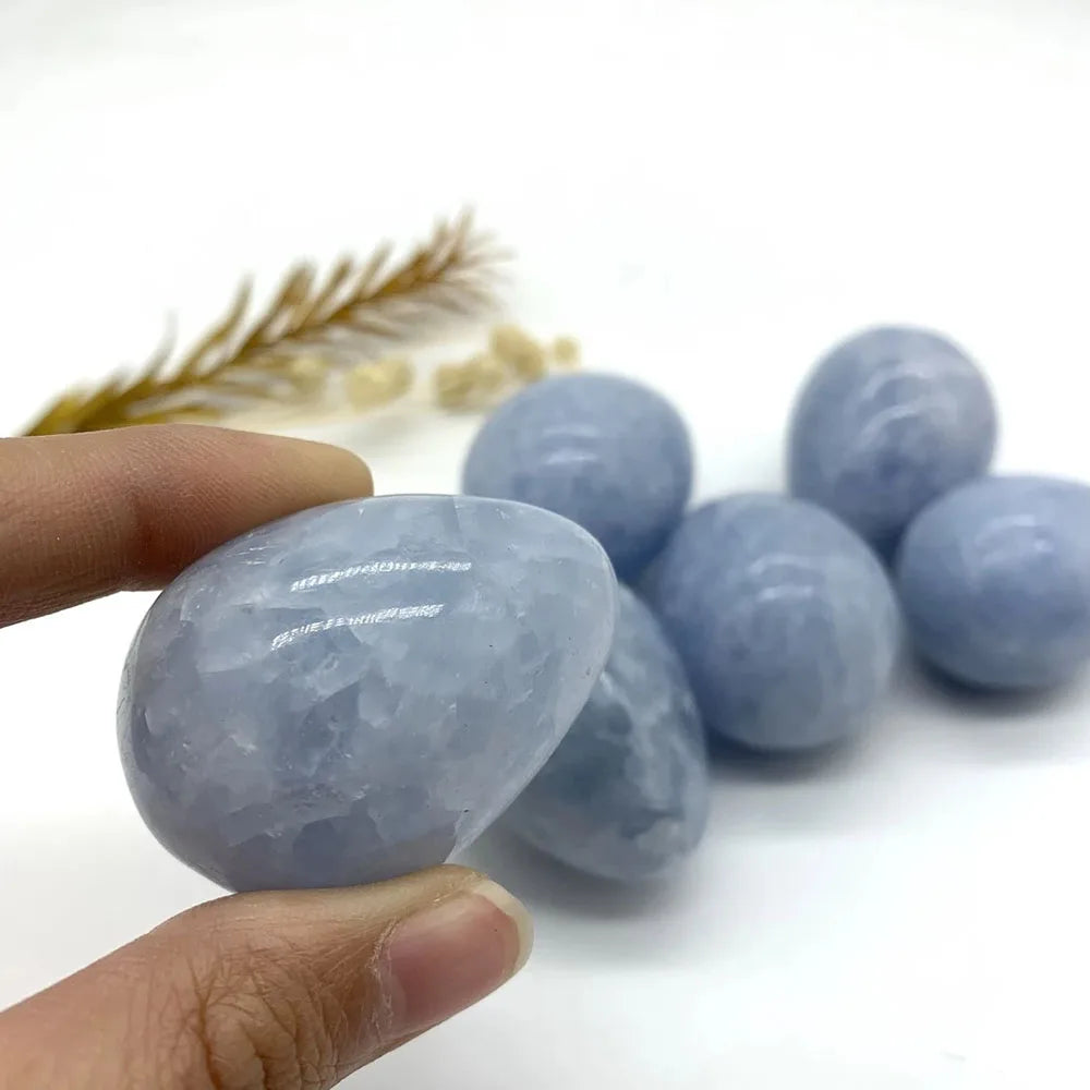 Blue Celestite Crystal Egg - Witchy wonder