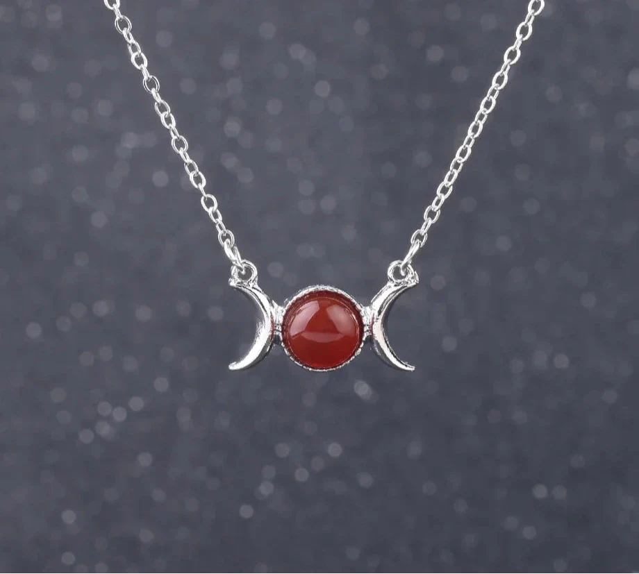 Triple Moon Crystal Necklaces - Witchy wonder