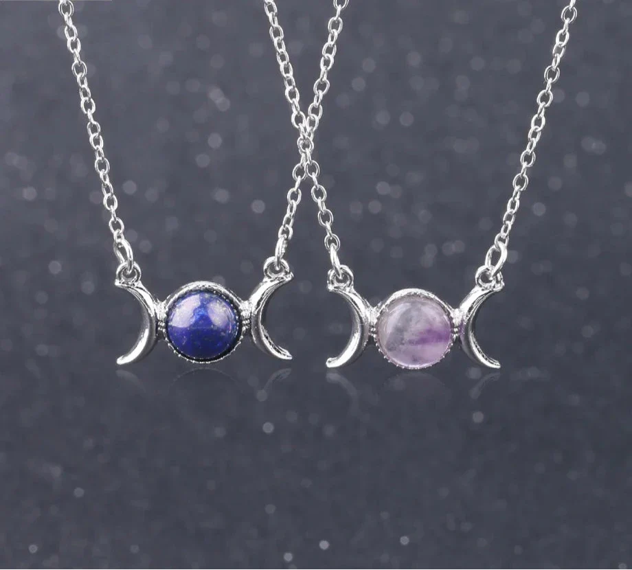 Triple Moon Crystal Necklaces - Witchy wonder
