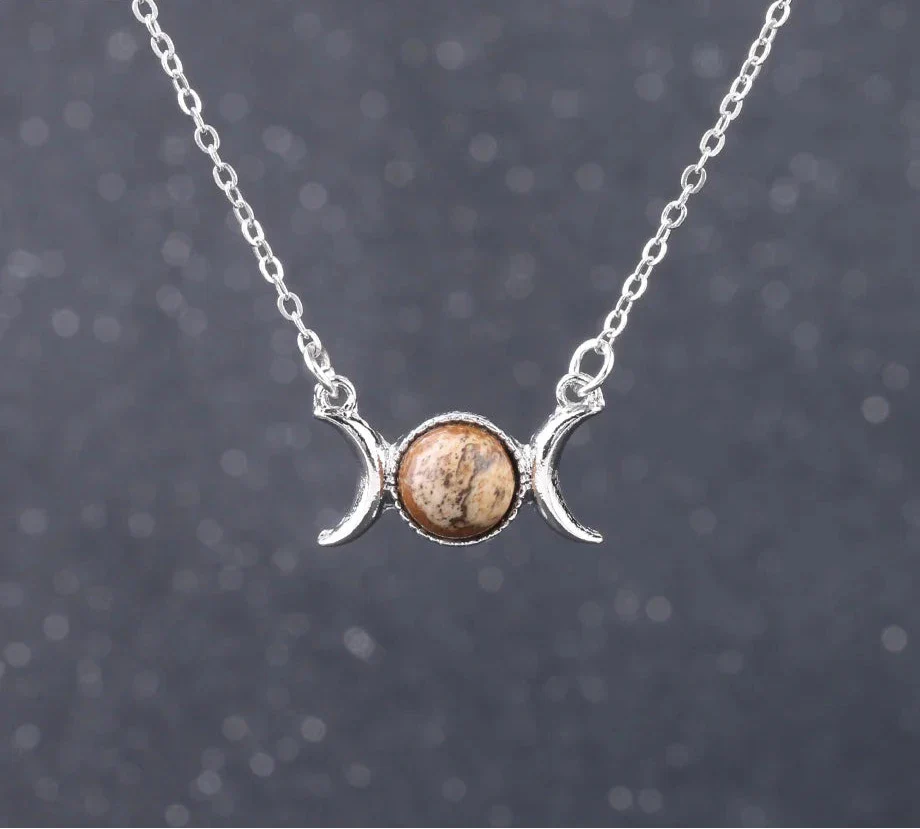 Triple Moon Crystal Necklaces - Witchy wonder