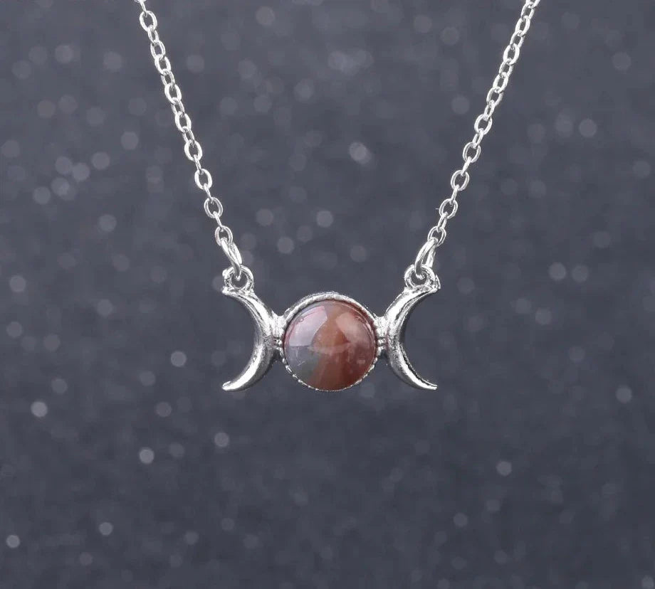 Triple Moon Crystal Necklaces - Witchy wonder