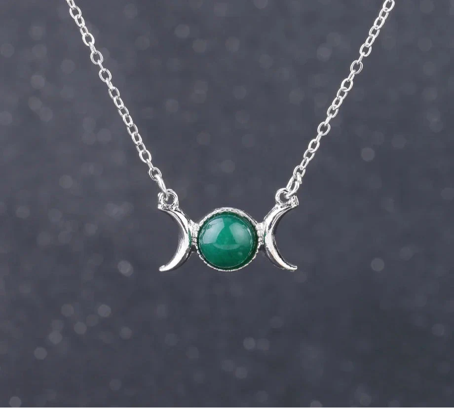 Triple Moon Crystal Necklaces - Witchy wonder