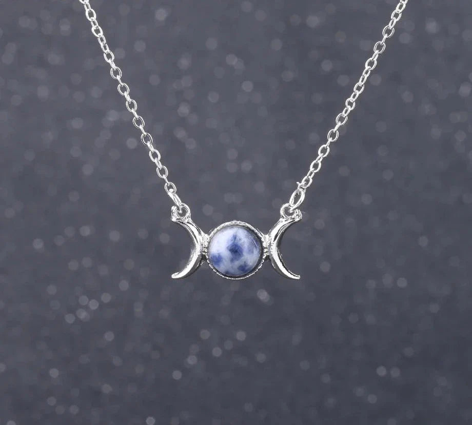 Triple Moon Crystal Necklaces - Witchy wonder