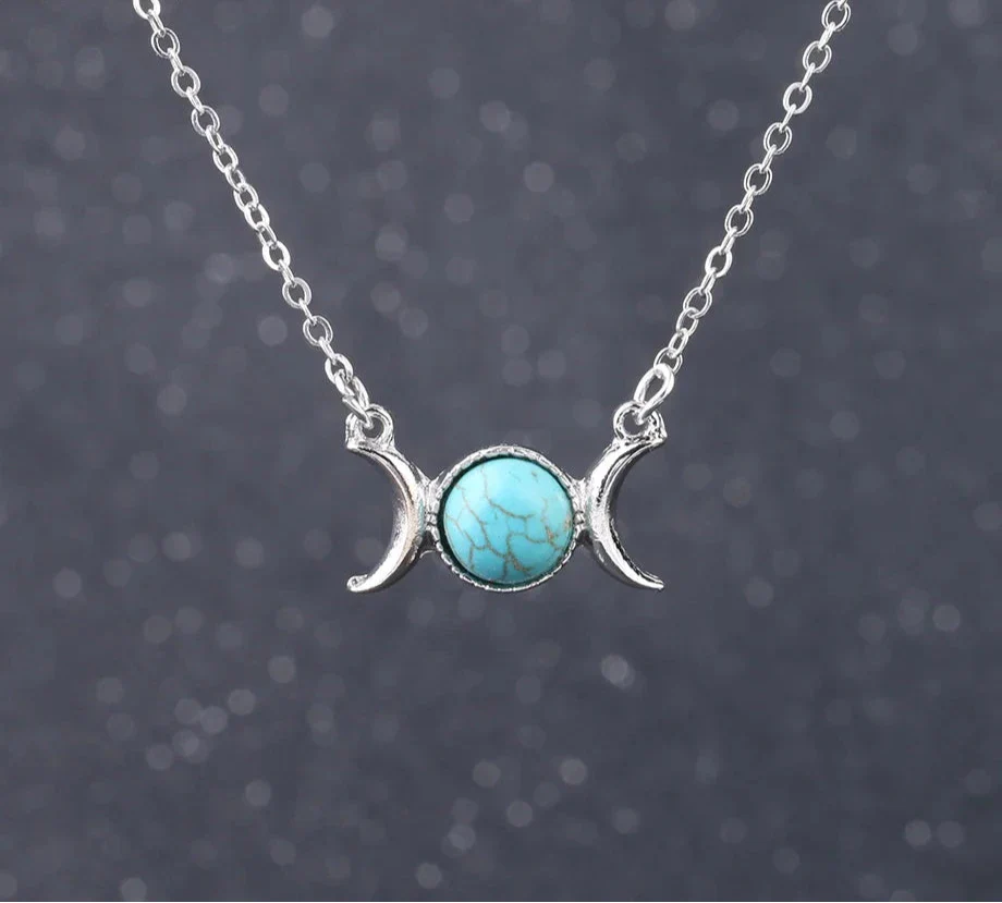 Triple Moon Crystal Necklaces - Witchy wonder