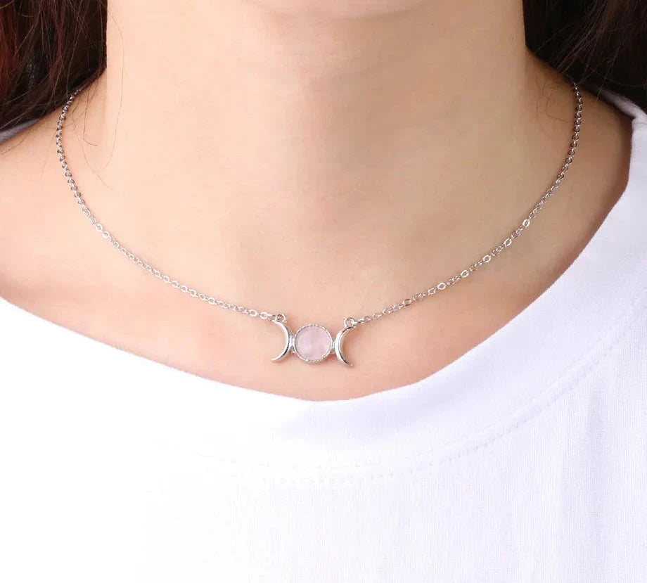 Triple Moon Crystal Necklaces - Witchy wonder