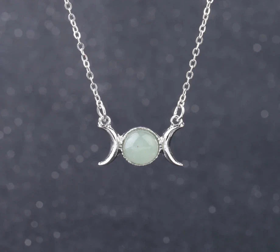 Triple Moon Crystal Necklaces - Witchy wonder