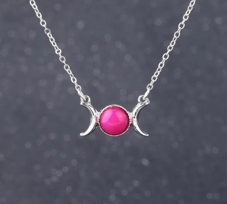 Triple Moon Crystal Necklaces - Witchy wonder
