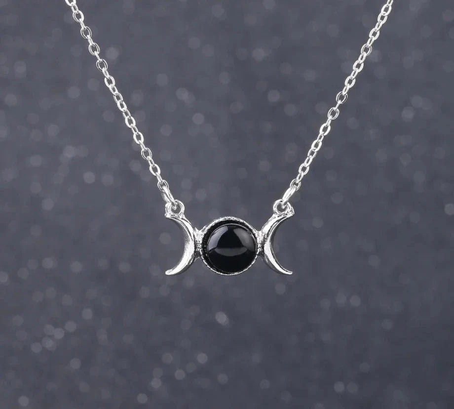 Triple Moon Crystal Necklaces - Witchy wonder