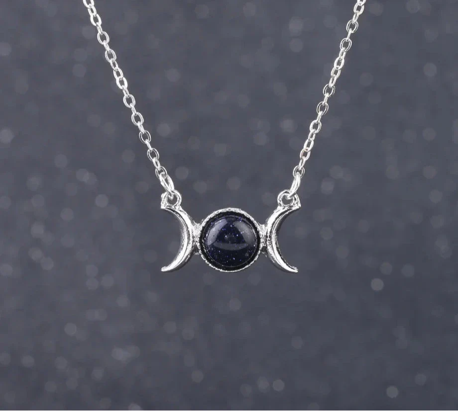 Triple Moon Crystal Necklaces - Witchy wonder