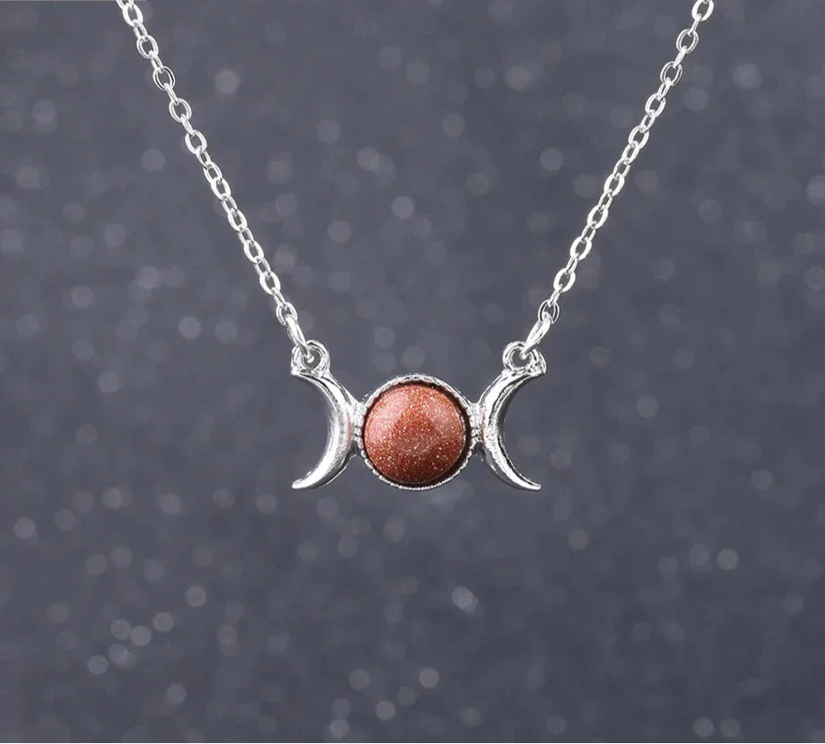 Triple Moon Crystal Necklaces - Witchy wonder