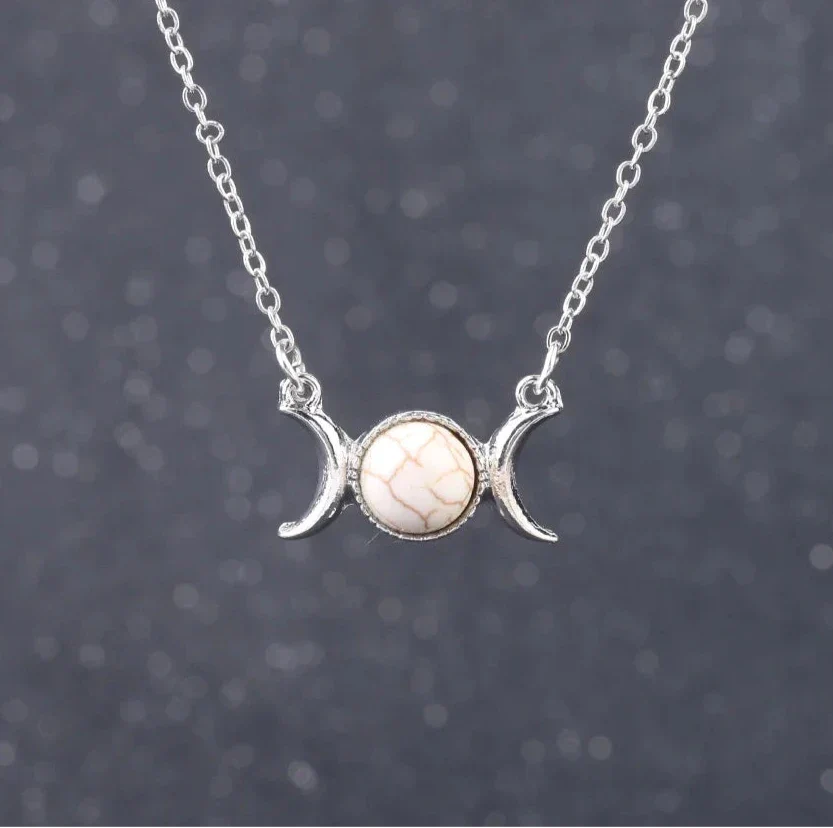 Triple Moon Crystal Necklaces - Witchy wonder