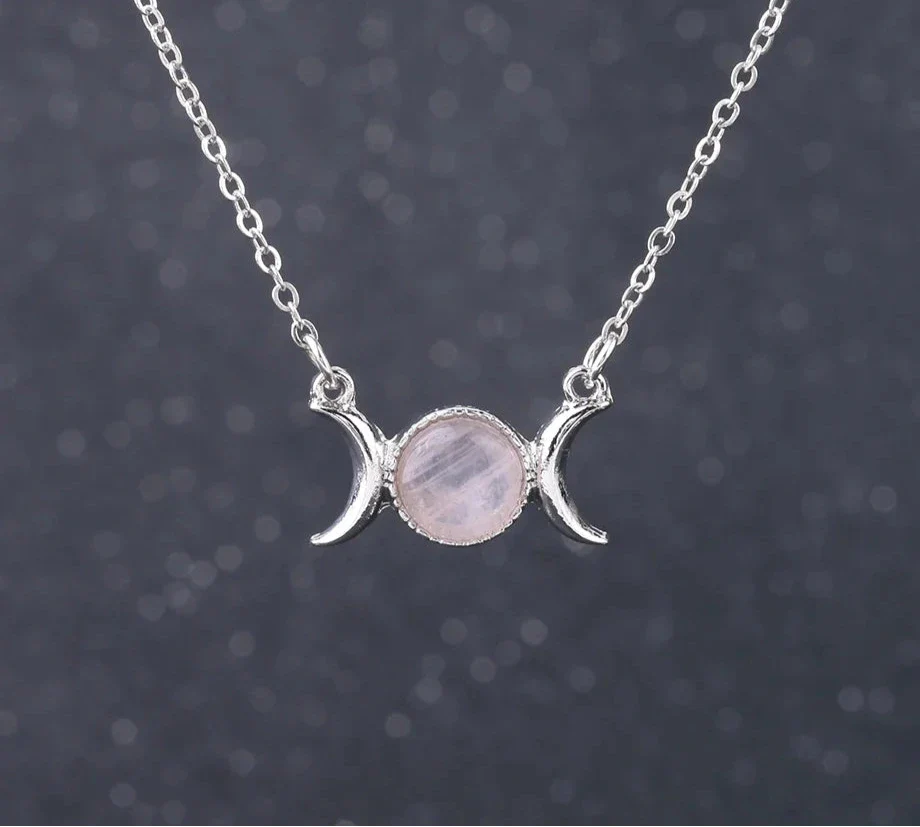 Triple Moon Crystal Necklaces - Witchy wonder