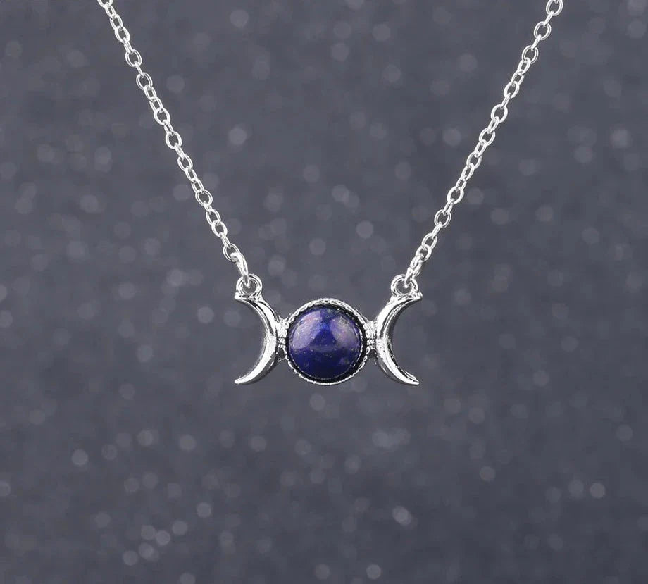 Triple Moon Crystal Necklaces - Witchy wonder