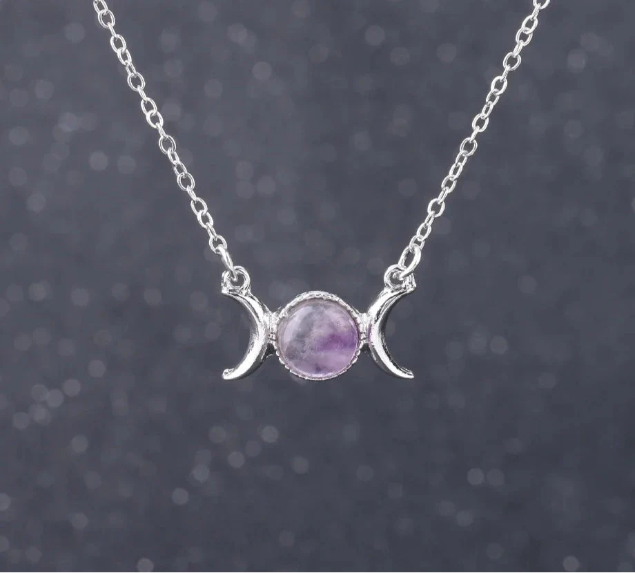 Triple Moon Crystal Necklaces - Witchy wonder