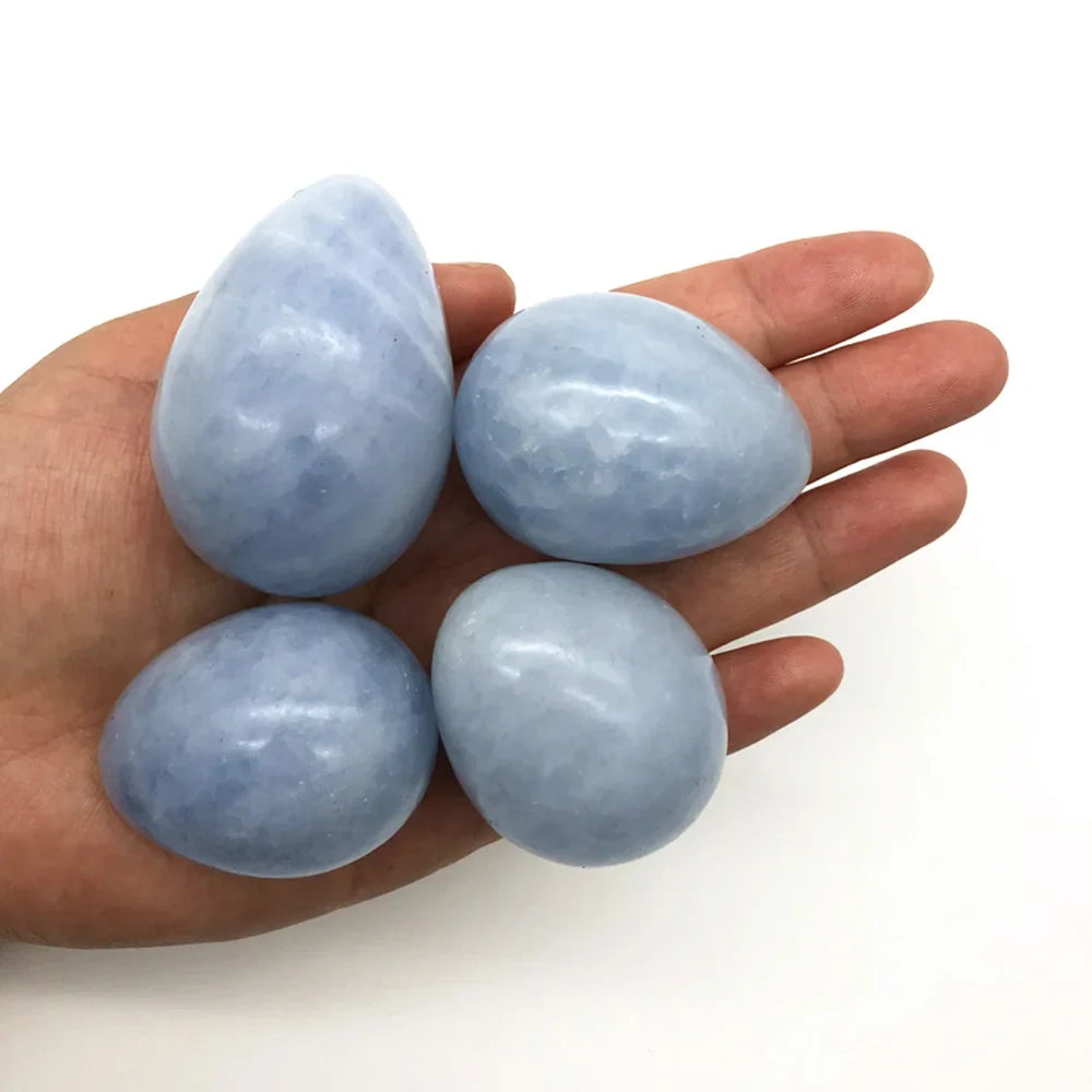 Blue Celestite Crystal Egg - Witchy wonder