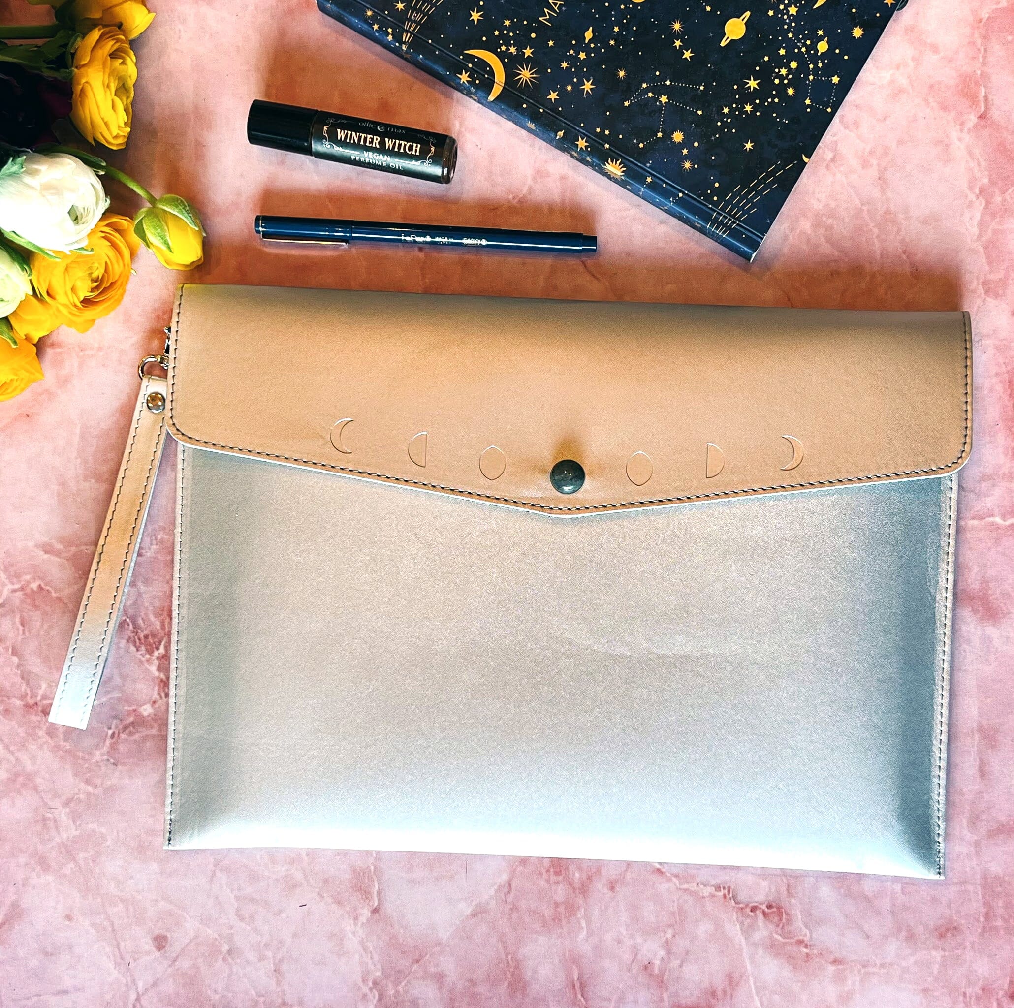 Moon Phases Clutch Purse - Witchy wonder
