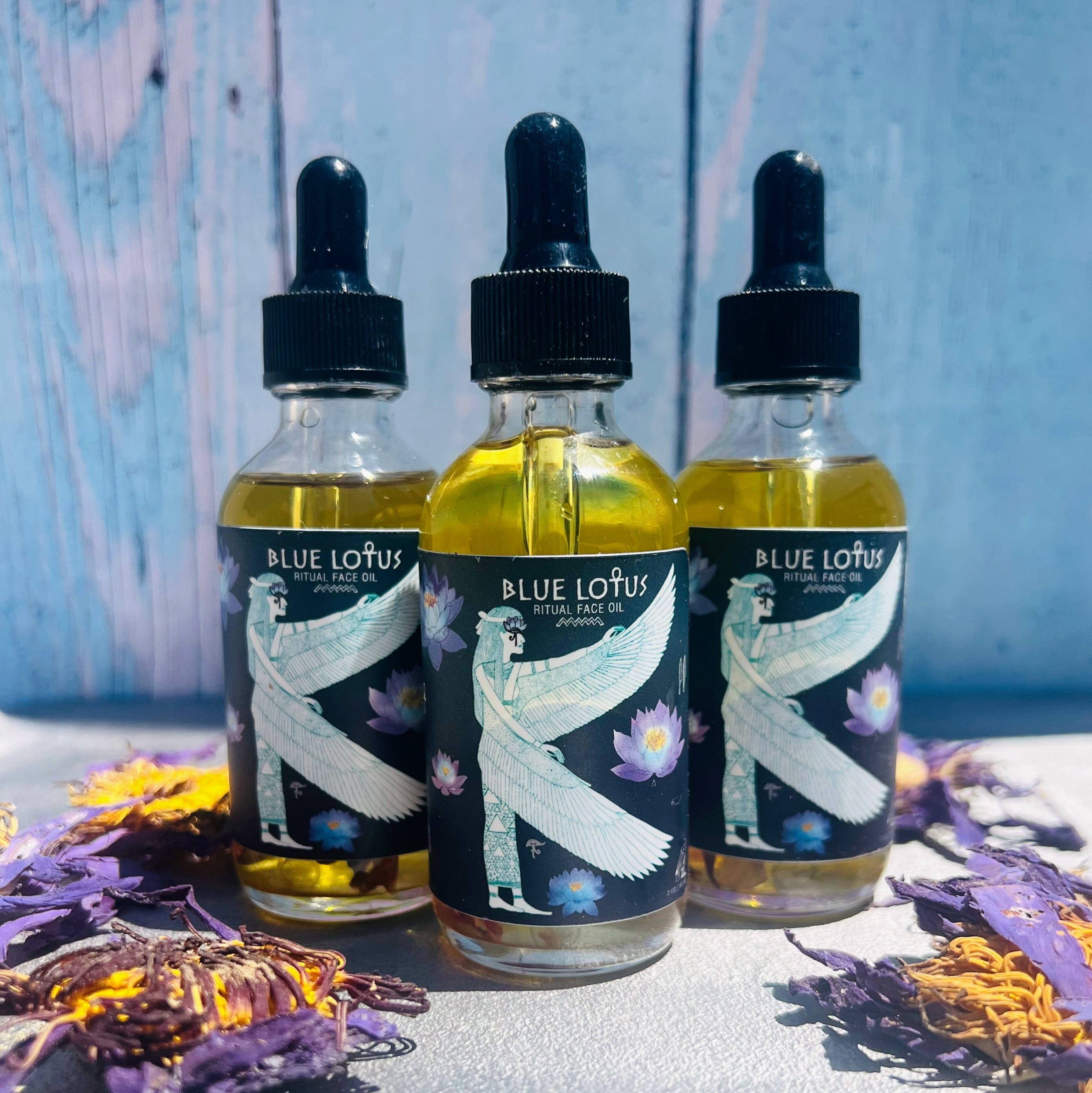 Blue Lotus Ritual Face Oil | Sacred Egyptian Elixir for Glow & Spiritual Awakening 🩵🌿 - Witchy wonder