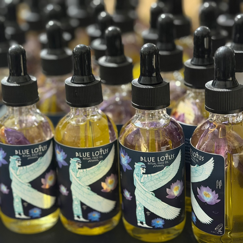 Blue Lotus Ritual Face Oil | Sacred Egyptian Elixir for Glow & Spiritual Awakening 🩵🌿 - Witchy wonder