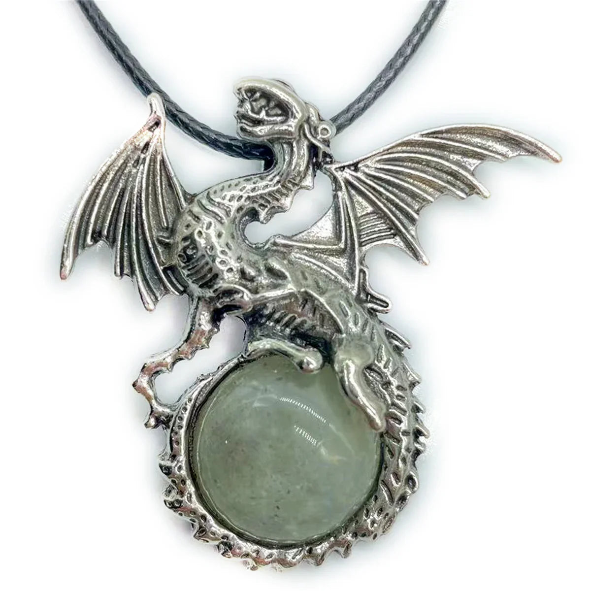 Crystal Circle Dragon Necklaces - Witchy wonder