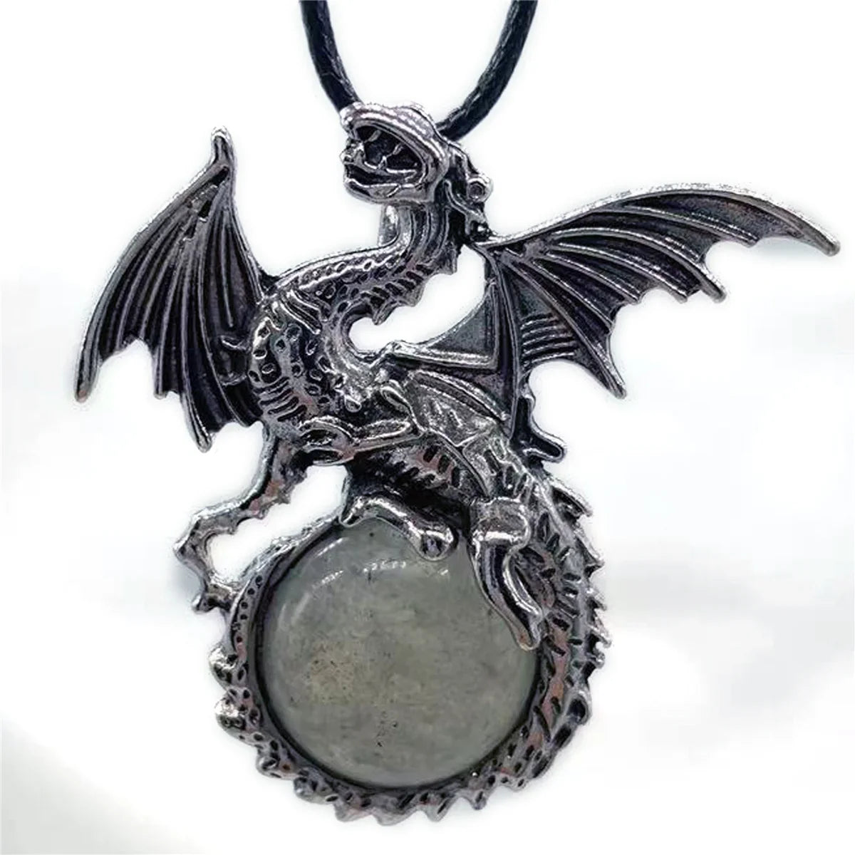 Crystal Circle Dragon Necklaces - Witchy wonder