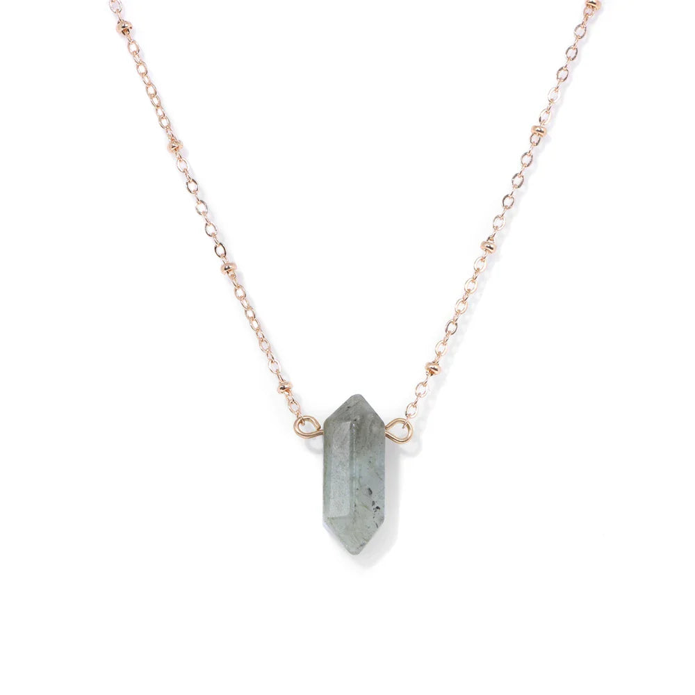 Crystal Hexagon Gold Necklaces - Witchy wonder