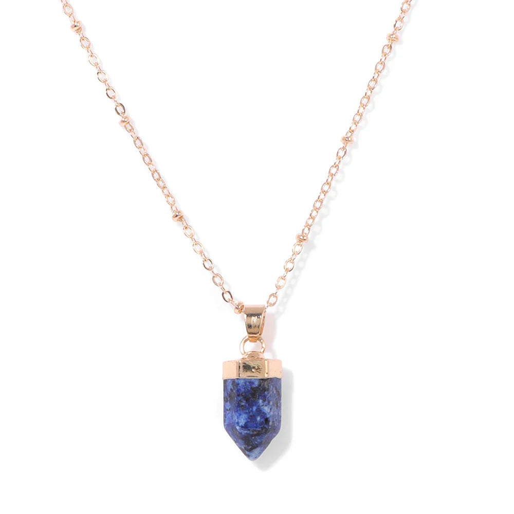 Crystal Point Gold Pendant Necklaces - Witchy wonder