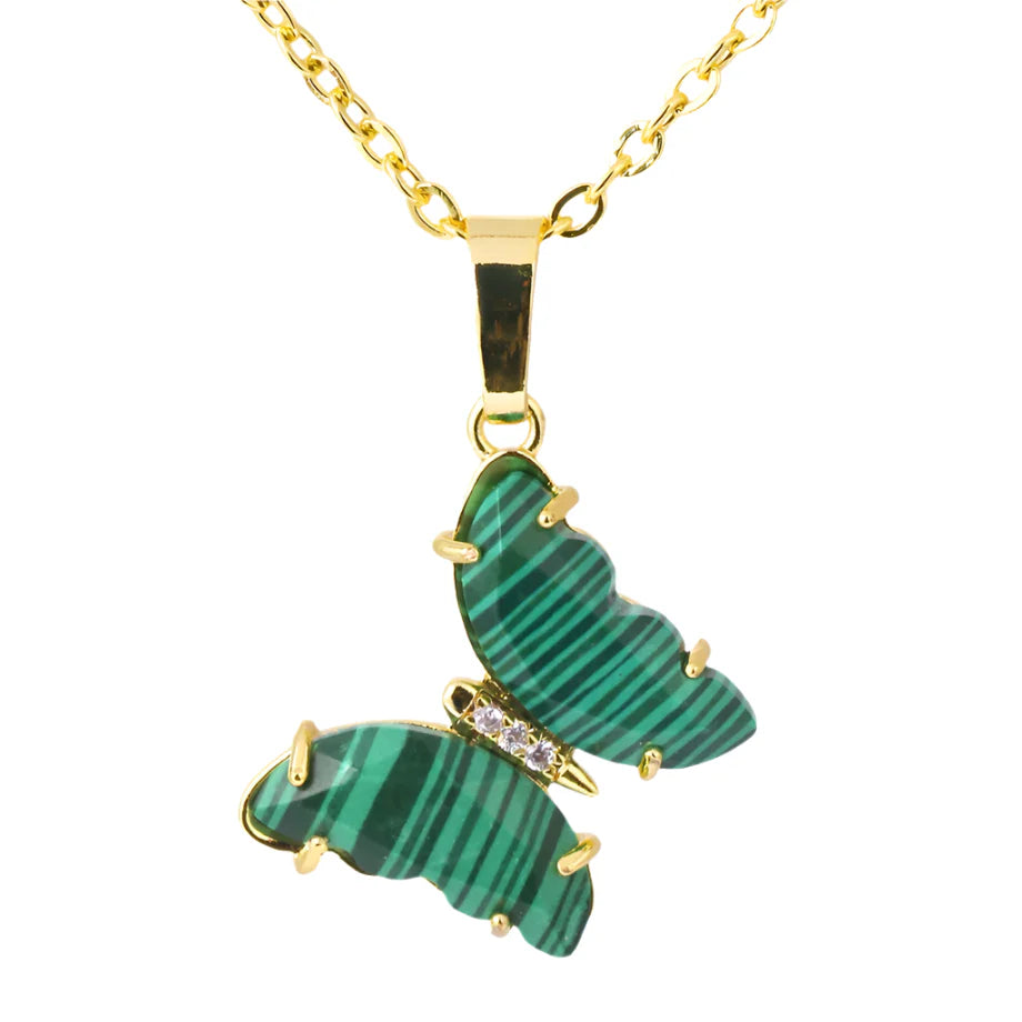 Crystal Butterfly Necklace & Ring - Witchy wonder