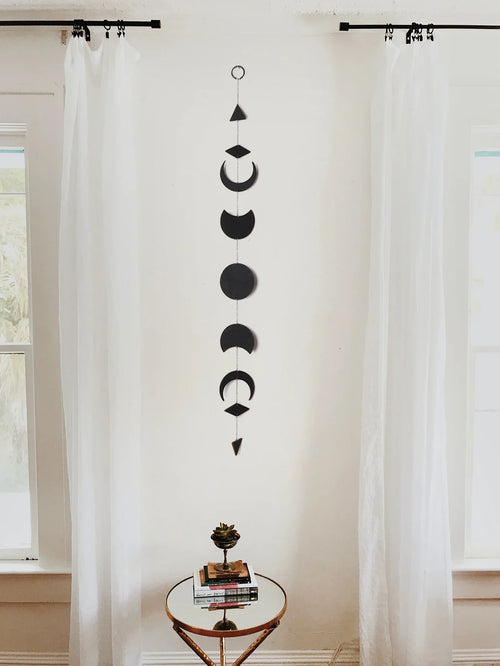Black Moon Phase Wall Hanger - Witchy wonder
