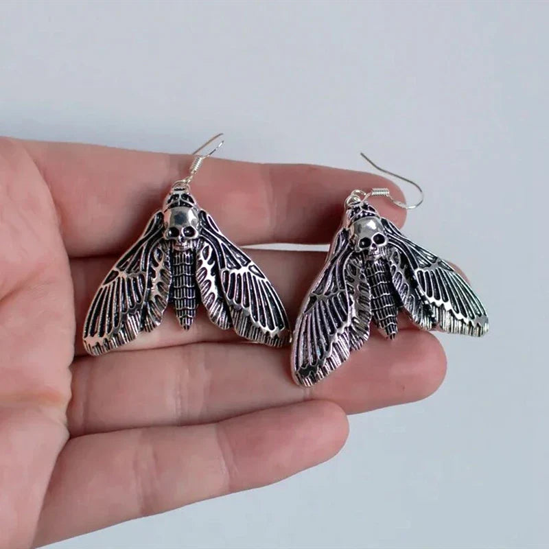 Death Moth Earrings - Witchy wonder