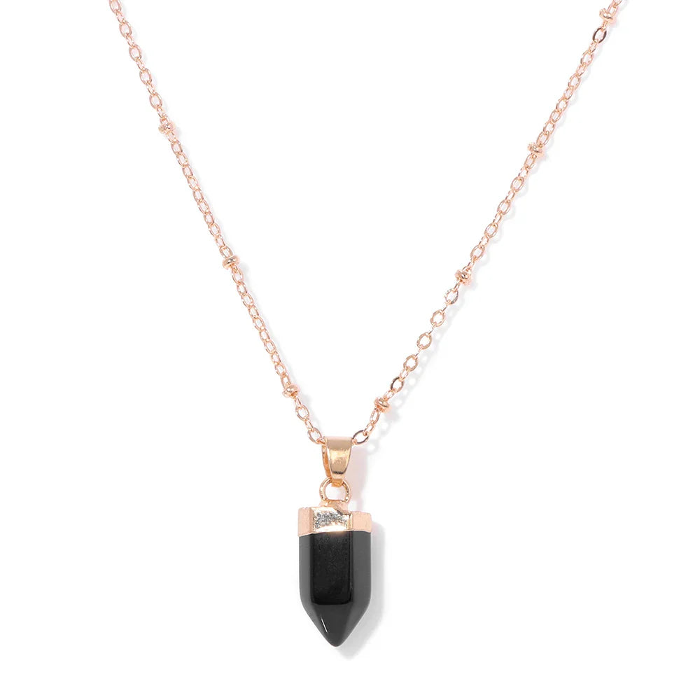 Crystal Point Gold Pendant Necklaces - Witchy wonder
