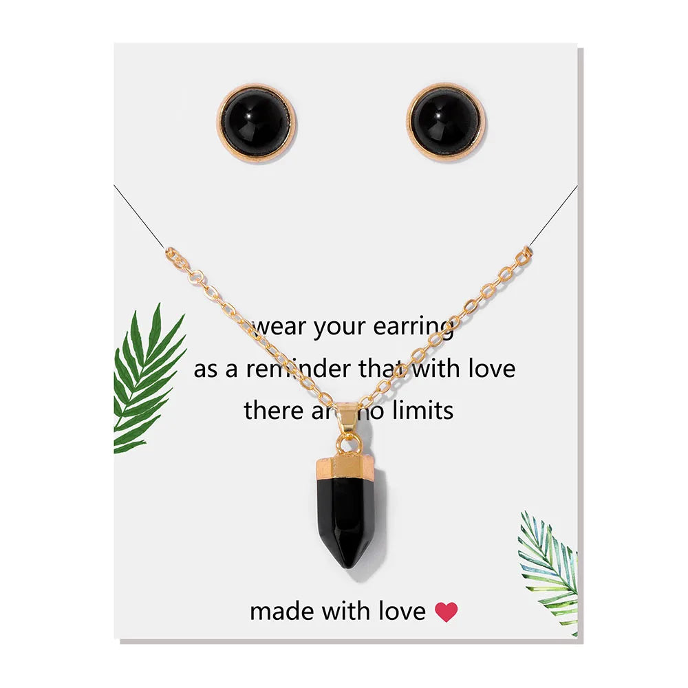 Crystal Point Gold Pendant Necklaces - Witchy wonder