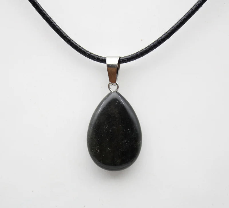 Crystal Teardrop Pendant Necklace