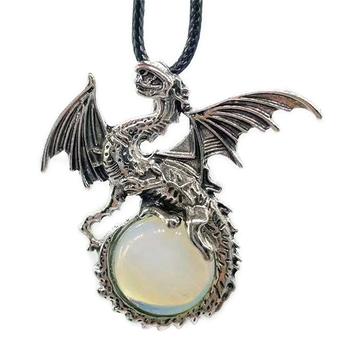 Crystal Circle Dragon Necklaces - Witchy wonder