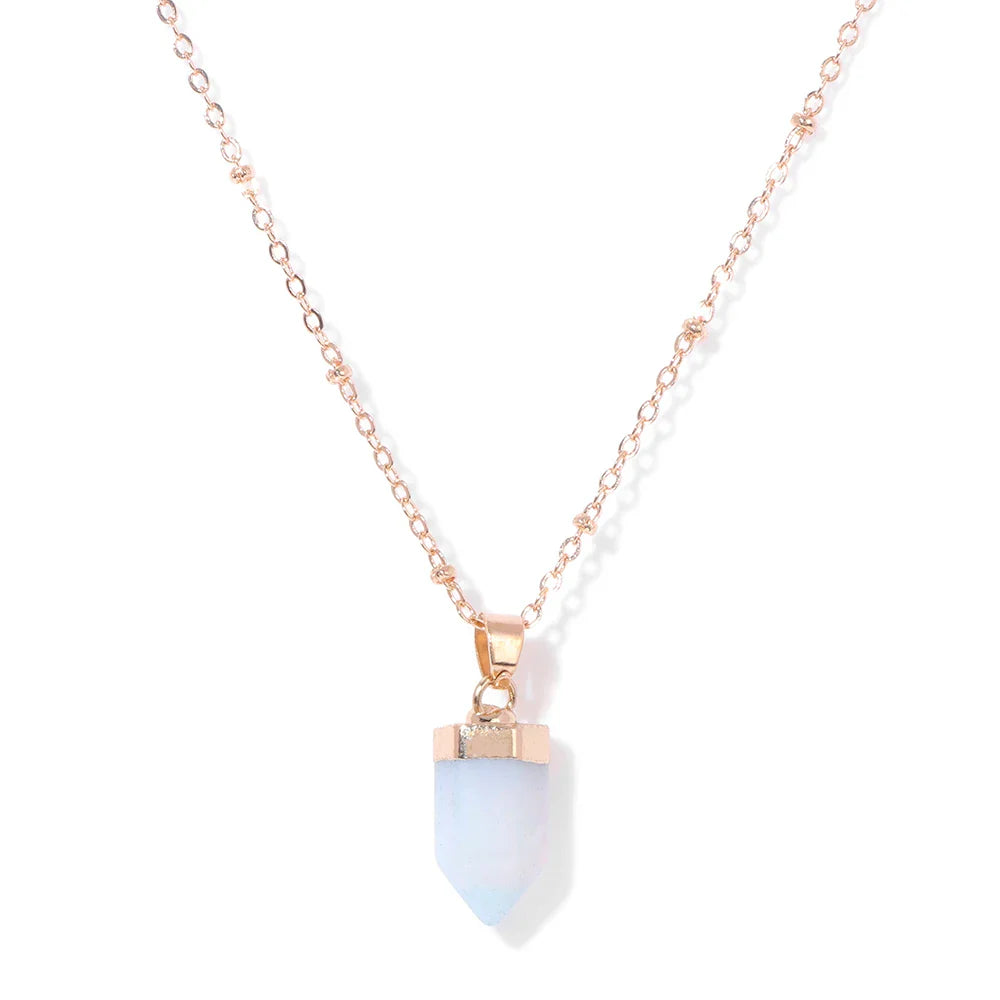 Crystal Point Gold Pendant Necklaces - Witchy wonder